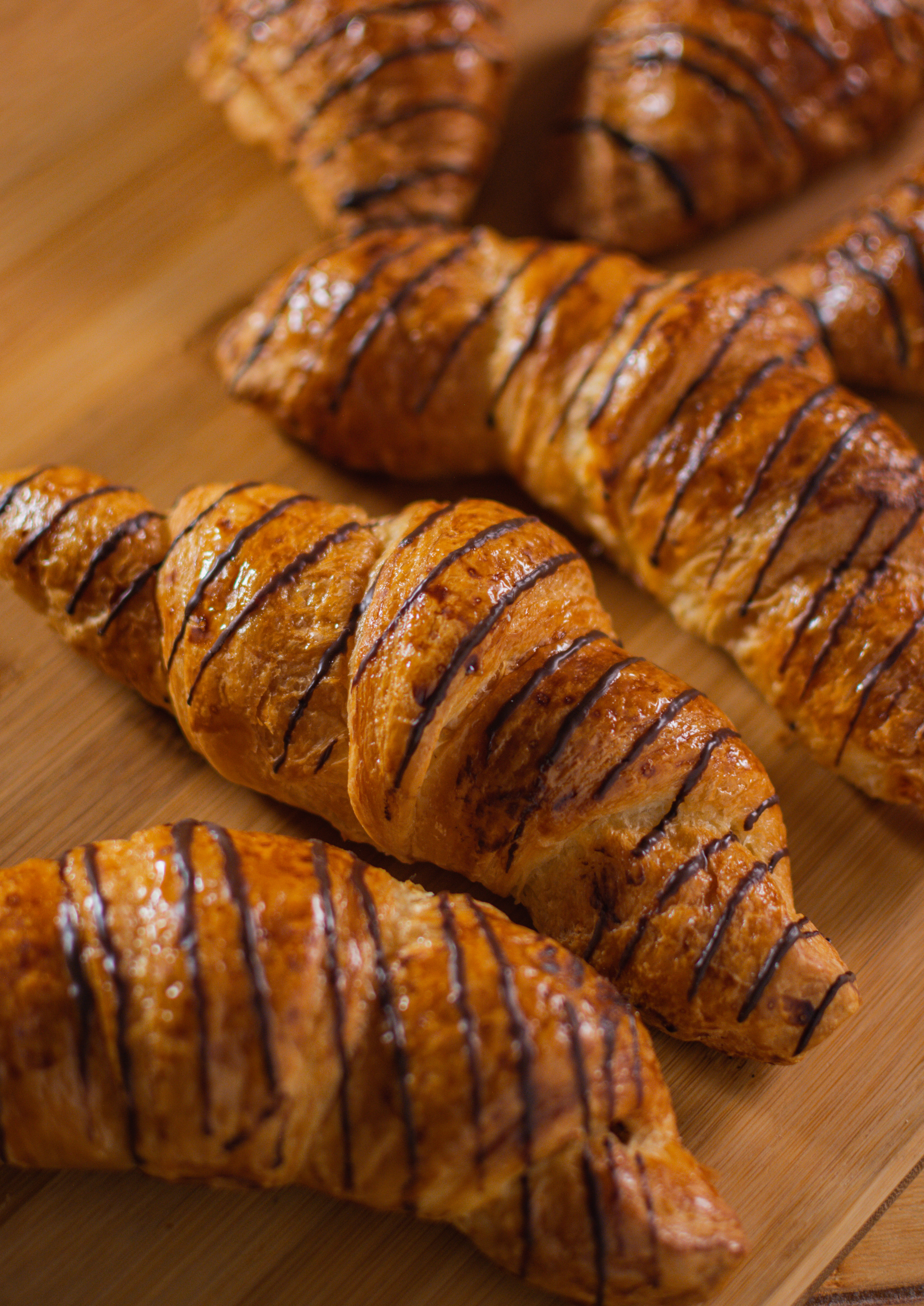 Freshly baked croissants from City Bakery production