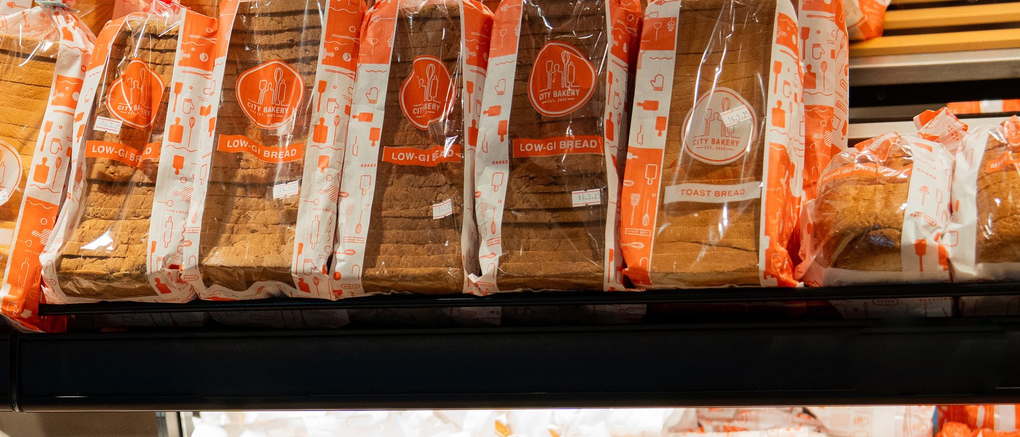 Imported food and beverage ranges on a retail shelf
