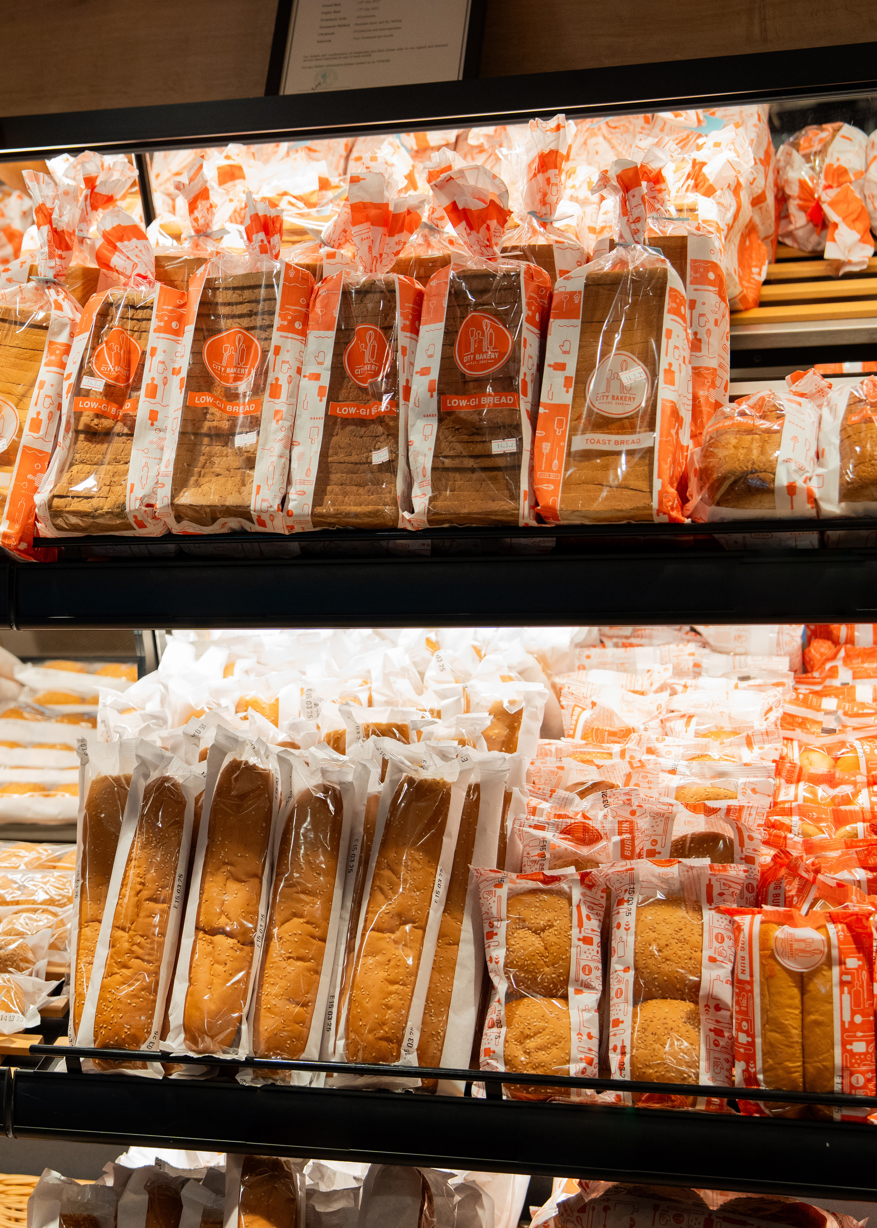 Packaged City Bakery bread ready for distribution